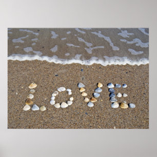 Amor no impressão da praia