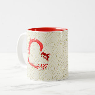 Amor no seu coração Uma caneca de café de dois ton
