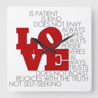 Amor Nunca Falha - Relógio de Parede