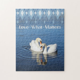 Amor O Que Importa Fotografia Swan Quebra-cabeça