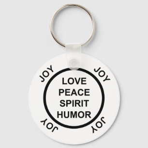 Amor, paz, espírito, humor, alegria - chaveiro