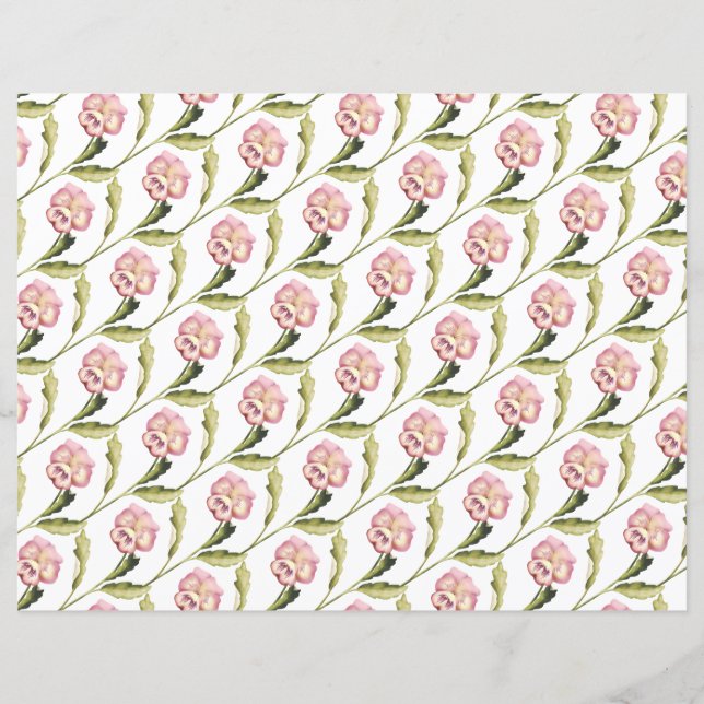 Amor-Perfeito em um Fundo Branco (Frente)