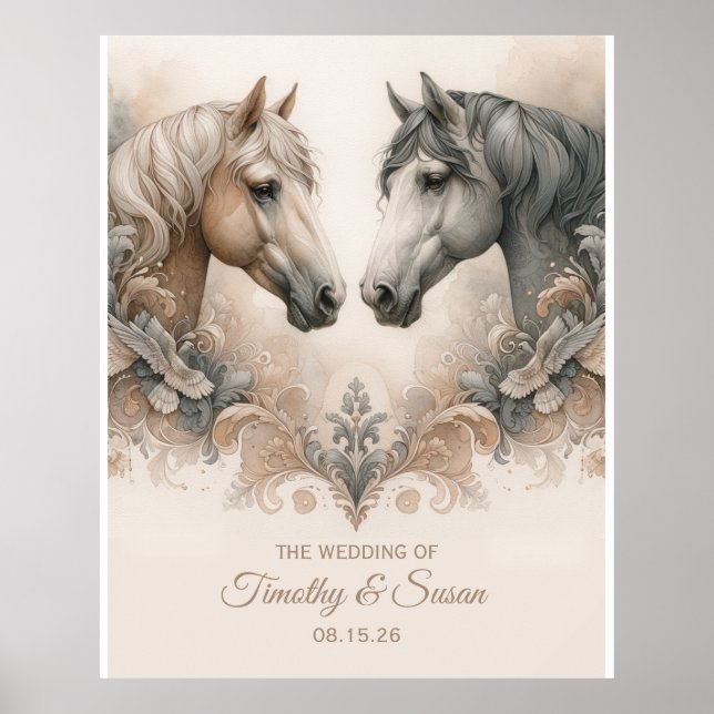 Amor por Cavalos - Sinal de Casamento Poster (Frente)