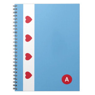 Amor por Chicago Caderno Espiral Monograma