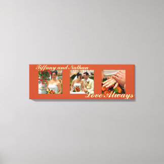 Amor Sempre personalizado canvas vermelha de fotog