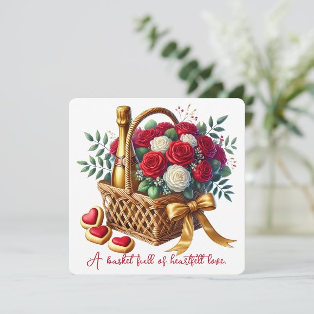 Amor Sensível - Cartão de Dia de os namorados (Em pé/Frente)