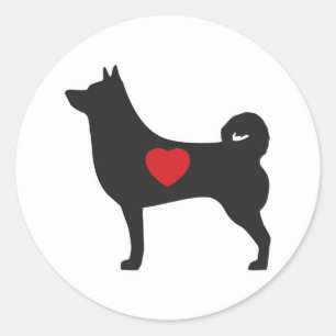 Amor Shiba Inu - etiqueta do círculo