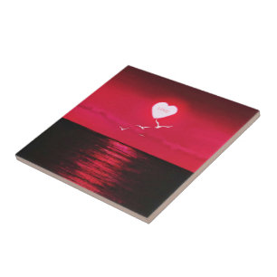 Amor Sunset - Romântico - Vermelho Negro - Person