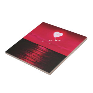 Amor Sunset - Romântico - Vermelho Negro - Person