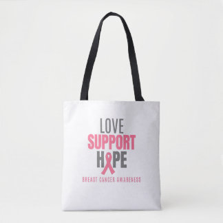 amor suporte esperança cancer Tote Bag
