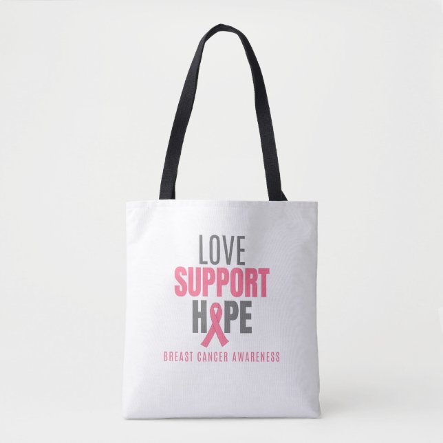 amor suporte esperança cancer Tote Bag (Frente)