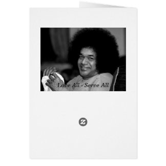Amor todo do cartão de Sathya Sai Baba Greetin -