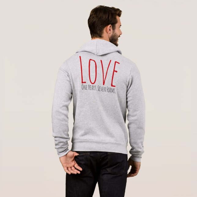 Amor - Uma Camiseta de Coração. Sete Formas (Parte Traseira Completa)