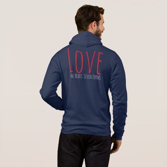 Amor - Uma Camiseta de Coração. Sete Formas (Parte Traseira Completa)
