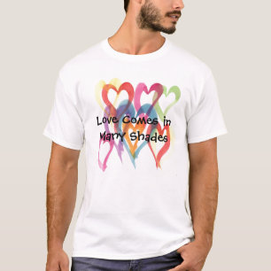 Amor vem em muitas formas - camisa cardíaca