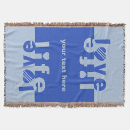 Amor / Vida personalizada lança cobertor