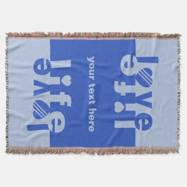 Amor / Vida personalizada lança cobertor (Frente)