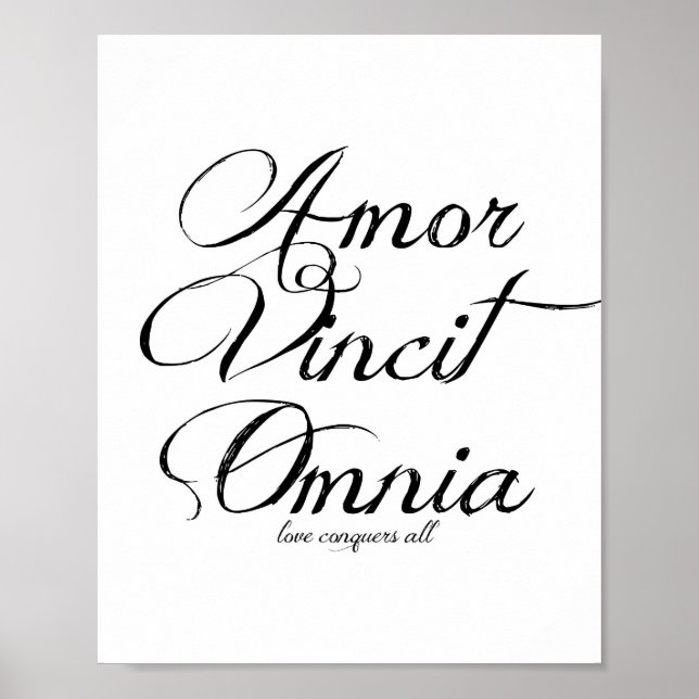 "Amor Vincit Omnia" 8x10 Impressão (Frente)