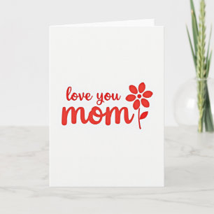 Amor Você Mãe Cartão de Presente Simples