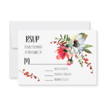 Amoras de inverno floreado RSVP