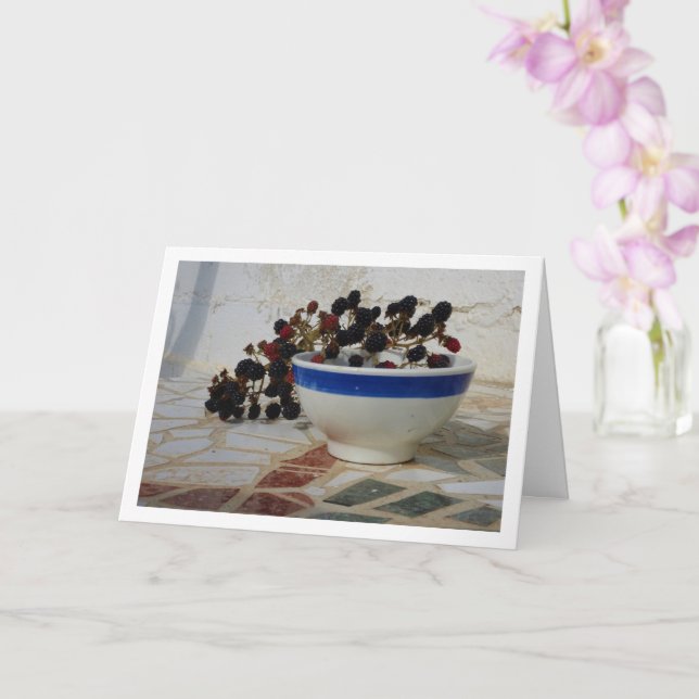 Amoras Negras no Cartão Mosaico (Orquídea)