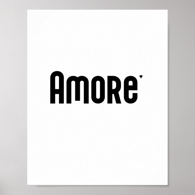 Amore - valentine typography poster (Frente)
