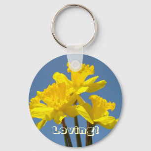 Amoroso! chaveiro Flores de Narciso Amarelo Floral
