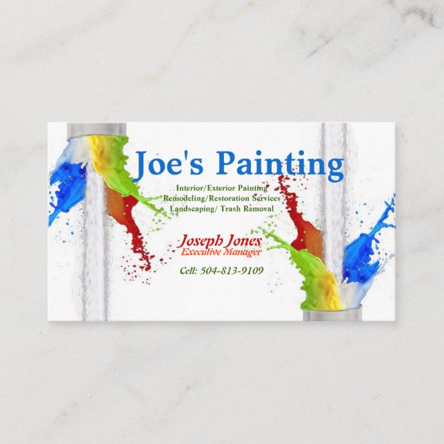 Amostra de cartão de visita (Série de Pintura Revi (Frente)