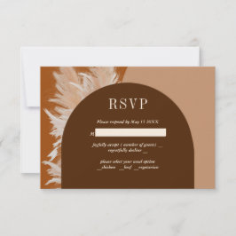 Amostra preta e Cartão RSVP de Casamento de Arches