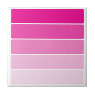 Amostras de tinta cor-de-rosa brilhante