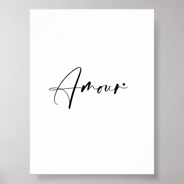 Amour - valentine typography poster (Frente)