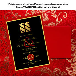 Ampersand do Convite de casamento FOTO chinês