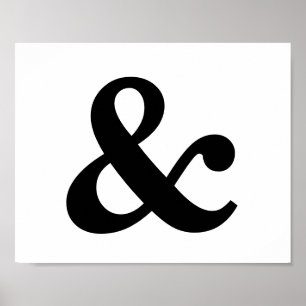 Ampersand Frameable 8" x Poster de 10"