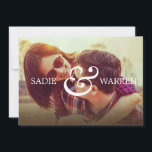 Ampersand Negrito Salve o cartão de data<br><div class="desc">Um cartão com fotos de data simples,  ousado e moderno</div>