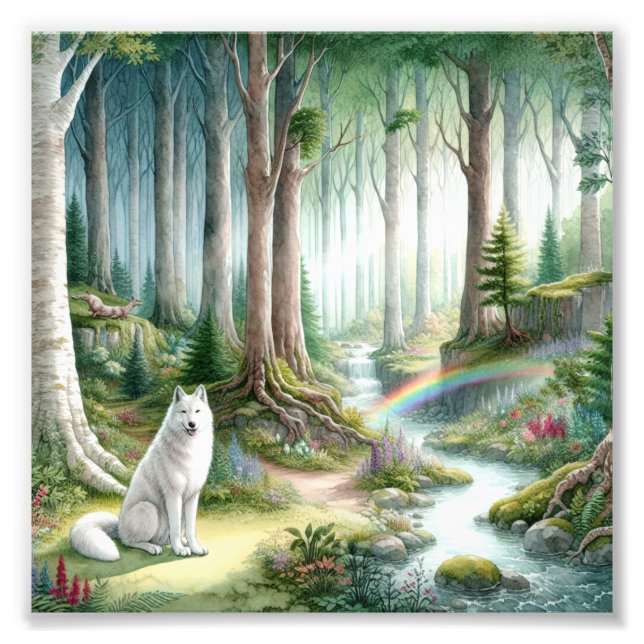 Ampliação da Foto de Arte da Floresta do Lobo Árti (Frente)