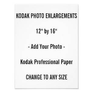 Ampliações da foto de Kodak 12" por 16"