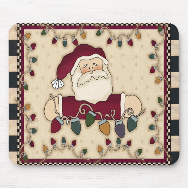Ampolas Mousepad de Natal de Santa (Frente)