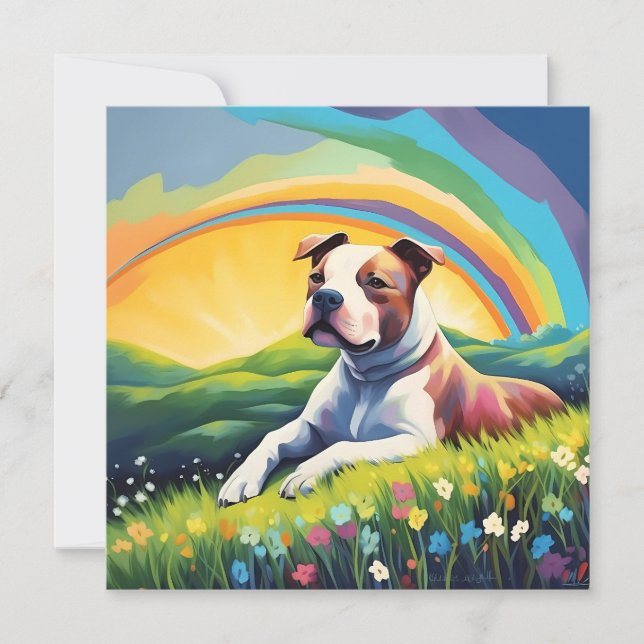 Amstaff American Staffordshire Terrier Rainbow Dog (Frente)