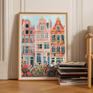 Amsterdã Impressão Amsterdã Ilustração Amsterdã