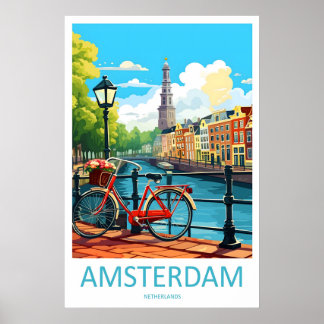 Amsterdam Park Ski 2Vintage National Travel Poster