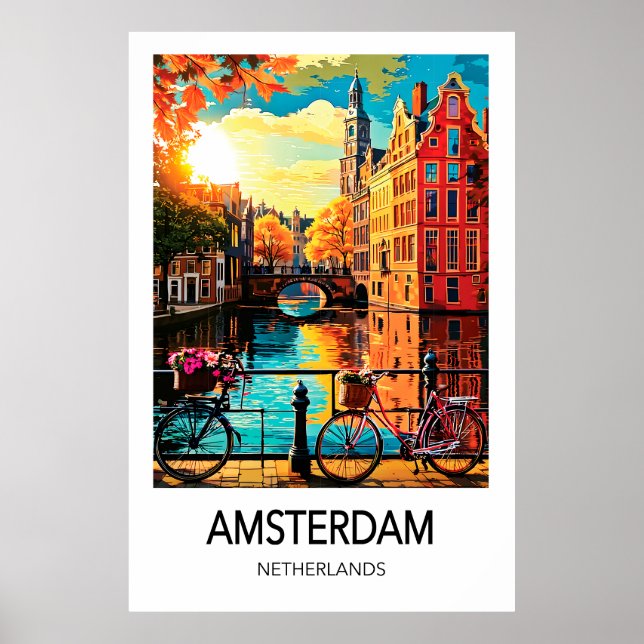 Amsterdam Travel Poster (Frente)