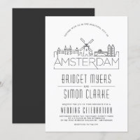 Amsterdam Wedding | Convite Skyline