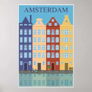 Amsterdão, Holland, poster de viagens