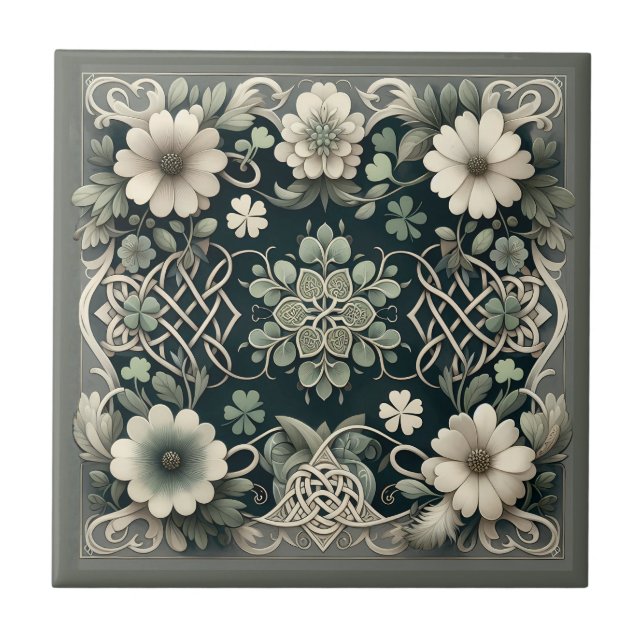 Amuleto Floral Trevo Celta (Frente)