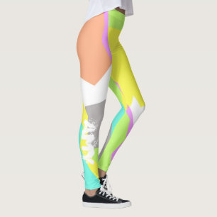 Amy Pastel Cores Leggings Positivas