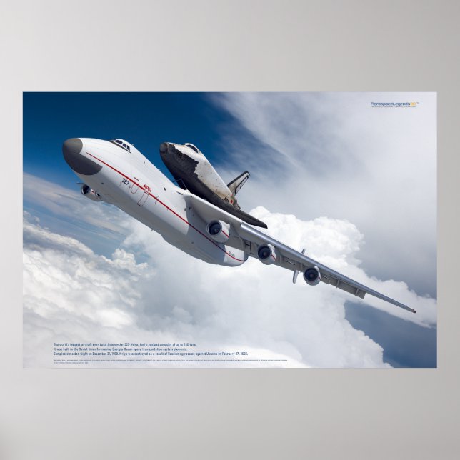 An-225 Mriya & Buran: Space Legends Poster (Frente)