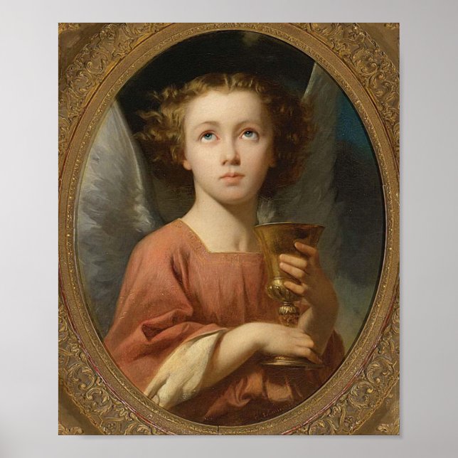 "An Angel Holding a Chalice" Art Poster (Frente)