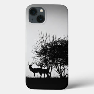 An image of some deer in the morning mist