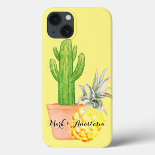 Ananás Amarelo de Amor Moderno e Cactus