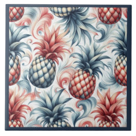 Ananás vermelhos, brancos e azuis